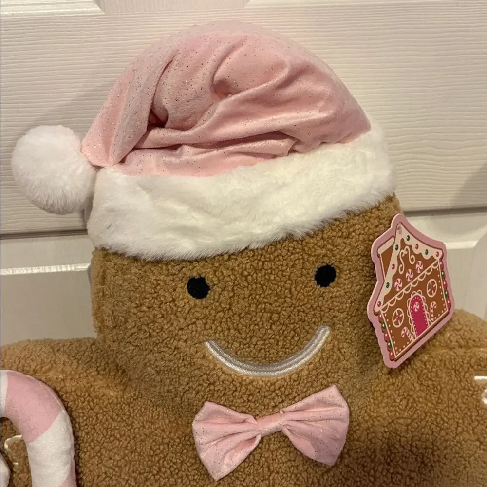 BNWT CHRISTMAS Gingerbread Plush with Pink Accents
